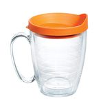 Tervis Clear & Colorful Insulated Mug, Plastic, Orange Lid