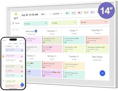 Digital Calendar, 14 inch Wall Mount Smart WiFi Electronic Calendar & Family Hub, IPS Touch Screen HD Display for Schedules, Chores and Instant Photo Sharing