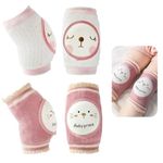 SNOWIE SOFT® 2 Pair Stretchy Baby Knee Pads for Crawling Walking Practice Knee Protection Pad for Toddler Breathable Crawling Knee Protection Padded Knee Protection for Baby to Toddler 1-4 Years Old