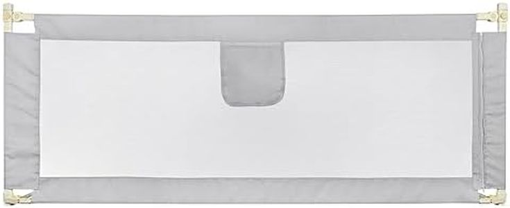 HUOLE Barrière de lit Bébé, Anti-Chute Barriere de Securite Enfant Lit Hauteurs Réglables Rail de Lit de Sécurité avec Protection pour Tout-Petits, bébés et Enfants-1,5 m - Gris foncé