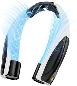JIJ Neck Fan – Portable Neck Fan Rechargeable with 6 Adjustable Speeds, 360°Neck Cooler, Upgraded Long-lasting Wearable Fan for Hot Weather, Travel, Outdoor, Office, Camping, Men & Women