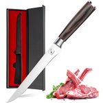 imarku Boning Knife, 6-Inch Fillet Knife with Razor Sharp High Carbon Stainless Steel and Pakkawood Handle for Meat and Poultry