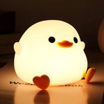 Daixinde Duck Night Light, Cute DoDo Duck Light, Rechargeable Dimmable Kids Nightlight, Silicone LED Lamp Nursery Nightlight with 20 Mins Timer & Touch Control for Bedrooms Living Room Cute Room Decor