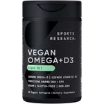 Sports Research Vegan Omega-3 Fish Oil Algae Oil, 60 Veggie Softgels