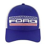 Concept One Unisex's Ford Truck Hat, Logo Mesh Adjustable Snapback Baseball Cap with Curved Brim, Royal Blue, One Size