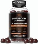 EFFECTIVE NUTRA Mushroom Gummies 10 Blend - Mushroom Complex 2500mg - Brain Booster, Immune Support, Energy - Mushroom Supplement for Men & Women (90ct)