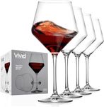 Glaver's Red Wine Glasses Set Of 4 White Wine Glass. 23 Oz Large Crystal Elegant Thin Rim, Modern Long Stemmed Wine Glasses, Pretty Gifting Wine Glasses. Home Bar Uses.