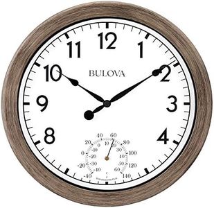 Bulova Patio Time Indoor/Outdoor Wall Clock, 10.25, Rattan Finish (C4879)