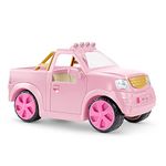 Lori Dolls – Pick-Up Truck for Mini Dolls – Pink Car for 6-inch Dolls – Trailer Hitch & Openable Doors – Toy Vehicle for Kids – Ride & Shine Pickup Truck – 3 Years +