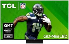 TCL 65-Inch QM7 QLED 4K Smart QD-Mini LED TV with Google TV (65QM751G, 2024 Model) Dolby Vision IQ, Dolby Atmos, HDR, Game Accelerator up to 240Hz, Voice Remote, Works with Alexa, Streaming Television