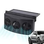 Solar Powered Car Fan, 3 Cooler Solar Powered Fan Car Ventilator, Portable Automobile Car Window Fan, Car Solar Power Air Vent Radiator Fans for Backseat Or Frontseat,Vehicle Ventilation Fan