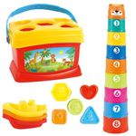 Montessori Toys for Babies 6-12-18 Months Baby Toys Blocks Stacking for 1 2 3 Year Old Boys Girls Toddler Sorting Play Bath Toys Sensory Development Learning Toys Birthday (Light)