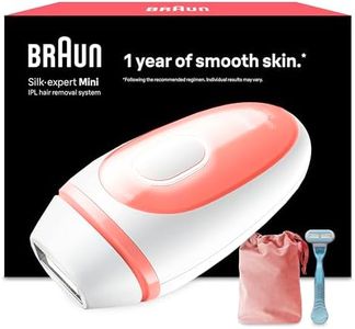 Braun IPL Silk·Expert Mini PL1014 Latest Generation IPL For Women, At-home Hair Removal Device, White/Pink, With Travel Pouch, Compact Size For On-The-Go, Easy, Safe And Efficient