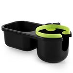 Accmor 2 in 1 Stroller Tray Stroller Snack Tray, Non-Slip Grip Clip Stroller Accessory Stroller Tray Compatible with Uppababy, Nuna, Doona Strollers Max 2 inches Handlebars, Green