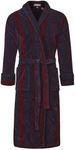 BOWN OF LONDON DRESSING GOWN - L, NAVY/RUST