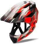 Natuway Toddler and Kids Full Face Helmet, Girl and Boy BMX Multi-Sport Detachable Mountain Dirty Bike Helmet Around 3-12 Years Head Circumference.