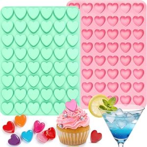 FRUIID 2Pcs Heart Molds, 96-Cavity Mini Heart Chocolate Mold