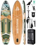 WETARE 11'6"x35" Inflatable Paddle Board, 450lbs Extra Wide Stand Up Sup Board for Adults, Blow Up Paddleboard Kayak Non-Slip Stable Deck Boat for Yoga Fishing Surf