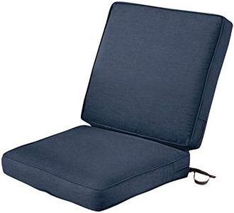 Classic Accessories 62-055-INDIGO-EC FadeSafe Chair, Heather Indigo, 44" L X 20”W X 3”T (62-055-Beige-EC) Montlake Quilted Patio Cushion