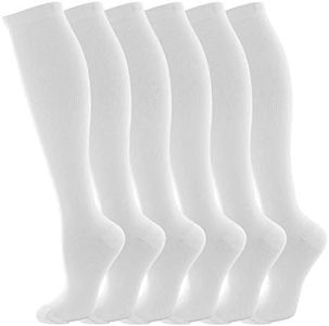 NOVAYARD 6 Pairs Compression Socks for Women &Men 20-30mmhg Medical Fasciitis Varicose Medias