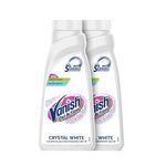 Vanish Crystal White 800 ml (Pack of 2), Fabric Whitener | Detergent Add-On Liquid | Whites like new | Stain Remover | Chlorine Bleach Free | Suitable with all Washing Detergent Powders and Liquids