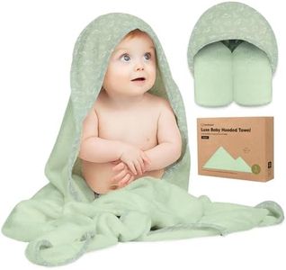 KeaBabies Baby Hooded Towel - Toddler Towel, Baby Bath Towel, Large Bamboo Baby Bath & Hooded Towels - Baby Towel with Hood, Newborn Baby Gift (Dinos)