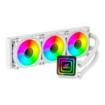 Ant Esports ICE Infinite 360 ARGB 360mm ARGB Liquid Cooler/AIO with Infinity Mirror- White | Support Intel & AMD CPU Socket AM5, AM4, AM3, LGA1700, 1200, 2066, 1151