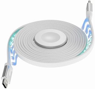 Statik MagStack Duo 2 in 1 USB C to USB C Cable Charging Station for SmartWatch & Phone, Magnetic Type C Charger Fast Charging Cord, Compatible w/Apple Watch & iPhone 15/16, Galaxy S21, 3FT