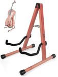 MUSO Cello Stand with Bow Holder,A-Frame Floor Stand with Padded Foam, Handcrafted Cello Rack Fits 1/2, 3/4, 7/8, 4/4 Full-Size and Guitar, Instrument Holder for Home and Studio Display