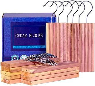 Cedar Space Cedar Blocks for Clothes Storage, 15 Pack Cedar Hang Ups, 100% Natural Cedar Wood for Closet Planks, Aromatic Red Ceder Blocks, Cedar Planks, Cedar Accessories for Closets Storage