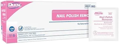 Dukal Nail Polish Remover Pads. Pack of 100 Acetone Free Remover Wipes. 2-ply Saturated Pads. Cleansing Pads. Nail Wipes. Nail Gel Remover Pads. Individually Packaged, 862