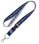 Tampa Bay Lightning heather Lanyard w/detachable buckle 1", Multicolor, Large