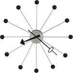 Howard Miller Ball Wall Clock II 625-527 – Oversized Retro Classic with Quartz Movement