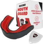 SAFE GRIN Pro Mouth Guard Boxing - Essential Shock Absorbing Boxing Mouthguard | Custom Fit Youth Mouth Guard MMA Sports - Ideal Mouth Protection for MMA, Muay Thai and More - Adult Black