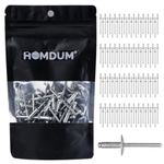 Homdum Aluminium Blind Rivet - Metal POP Rivets for Riveting Gun/Riveter machine Pack of 100 Pieces. (4.8 x 20)