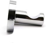 Wall Mount Towel Hook, Single Robe Hook, Polished Stainless Steel, Curved Hanging Support, Rust-Resistant, Space-Saving, Modern Design for Bathroom, Kitchen, Bedroom, Easy Installation with Hardware