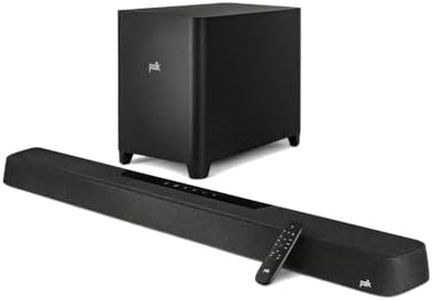 Polk Audio MagniFi Max AX Dolby Atmos Sound Bar with 10" Wireless Subwoofer, Immersive 3D Surround Sound, Clear Dialogue with VoiceAdjust, Bluetooth & Wi-Fi Streaming