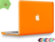 UESWILL Smooth Touch Matte Hard Shell Case Cover Compatible with MacBook Pro 13 inch with CD-ROM (Non Retina) (Model A1278) + Microfibre Cleaning Cloth, Orange