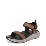 Vionic Men's Walk Max Wanderer Sandal, Hazelnut Leather & Mesh, 10