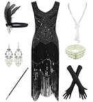 1920s Gatsby Sequin Fringed Paisley