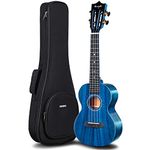 Enya EUT-MAD Tenor Ukulele Solid Gloss Mahogany 26 Inch Wiping Blue with High-end 15mm Padded Gig Bag