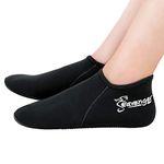 Seavenger Zephyr 3mm Neoprene Socks | Wetsuit Booties for Scuba Diving, Snorkeling, Swimming (Black, X-Small)