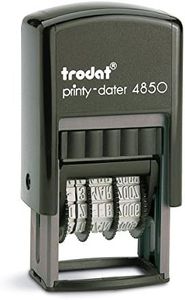 Trodat Printy 4850/L1 Timbro Datario Autoinchiostrante Testo RICEVUTO, Formato Data GG MMM (in lettere) AAA, Italiano, Altezza carattere 3,8 mm, Impronta 25x5 mm, Cartuccia inclusa Bicolore Blu/Rosso