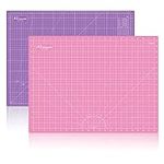 Headley Tools 18x24 Inch Thickened Self Healing Cutting Mat, A2 Rotary Cutting Sewing Mat for Crafts, Double Sided 5-Ply Table Cutting Board for Fabric, Quilting, Arts, Scrapbooking, Pink/Purple