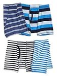 GAP Boys' 4-Pack Boxer Briefs Underpants Underwear, Multi Blue Stripe, X-Large