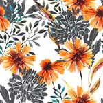 ReWallpaper Vintage Floral Wallpaper Stick and Peel Yellow Sunflower Wallpaper Floral Contact Paper for Walls Cabinets Shelves Desk Peel & Stick Wall Mural Bedroom Bathroom Kitchen 44.5 cm x 3 m