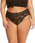 hanky panky, Plus Signature Lace French Brief, Black, 1X