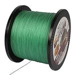 Goture Super Strength Braided Fishing Line - Abrasion Resistant - No Stretch & Low Memory - Thin Diameter - Braided Line, Green, 4Strand-547Yds-20LB-0.18mm