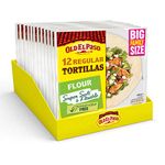 Old El Paso Regular Super Soft Flour Tortillas Family Pack 489g (Pack of 8)