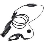 HYSHIKRA Walkie Talkie Security Earpiece Headset Compatible with Motorola DP3400 DP4400 DP4800 DGP4150 XiR-P8200 Radio G Shape Ear Piece with Mic and PTT